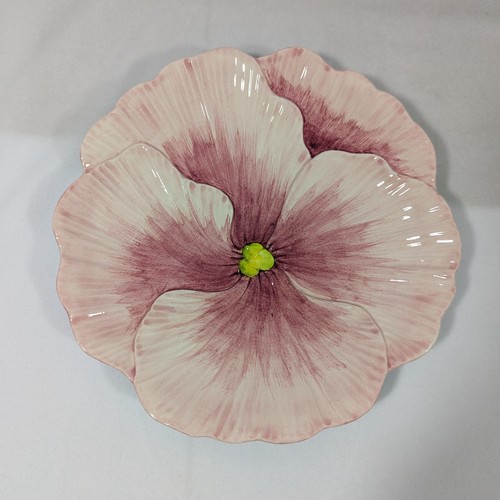 Juego de 4 platos de ensalada de postre Vietri Viola Pansy rosa, azul, púrpura, amarillo de colección - Imagen 2 de 7