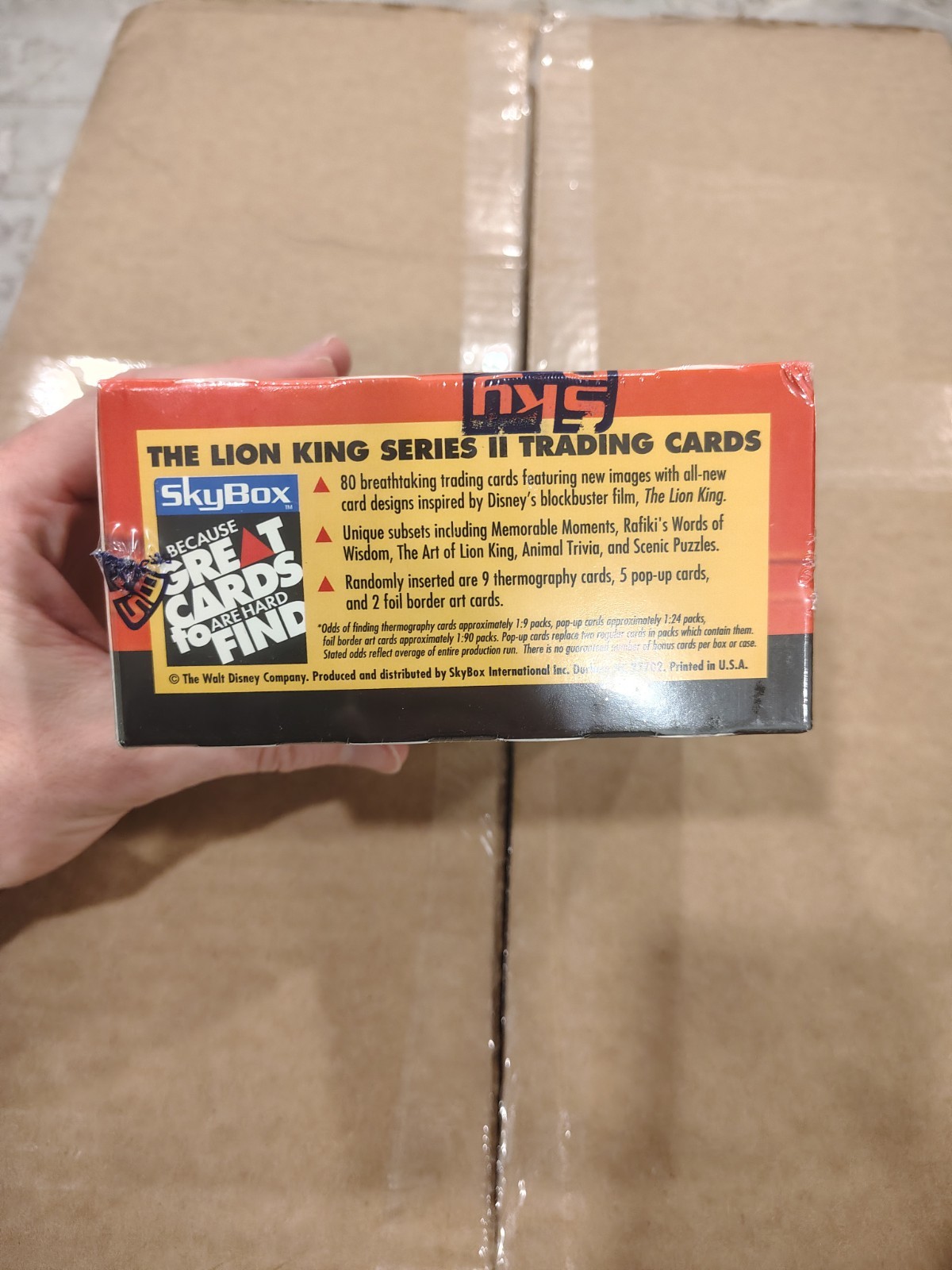 The Lion King Series 2 Skybox Sealed Hobby Box 36 Packs 8 Cards Per Walt Disney