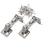 4 Pcs  170 Degree Punch Free Frameless Concealed Hydraulic Cabinet Doors Hinges
