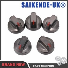 5x DG64-00473B Black Stainless Steel Oven Gas Stove Knobs For Samsung Range