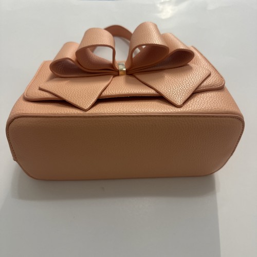 GROSSI/LIKE DREAMS Eva Double Bowtie Vegan Leather Top Handle Crossbody -ORANGE - Bild 2 von 8