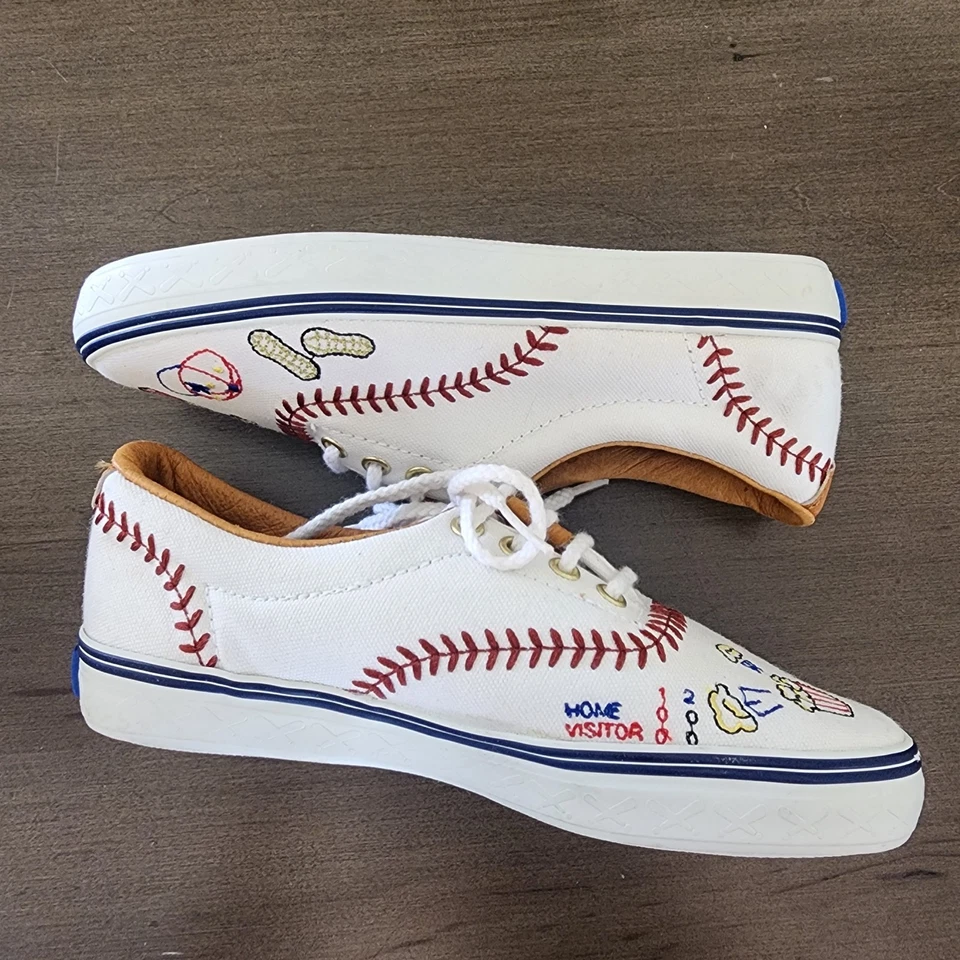 NEW Vintage 1992 Keds Kids Sz 13 Embroidered Baseball Champion Shoes - Image 4 of 4