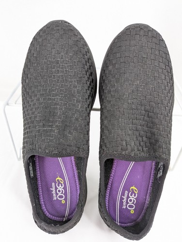 Sneaker E360 EASY SPIRIT Quinby Größe 9,5 M Freizeit schwarz flach gewebt - Bild 3 von 13