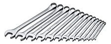 SK Tools USA 13 Piece 86017, 12 Point, SAE Combination Wrench Set: 1/4" - 1"