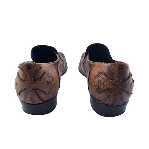 Mark Nason mens 11.5 rock lives leather dragon Beaded shoes loafers - Picture 3 of 10