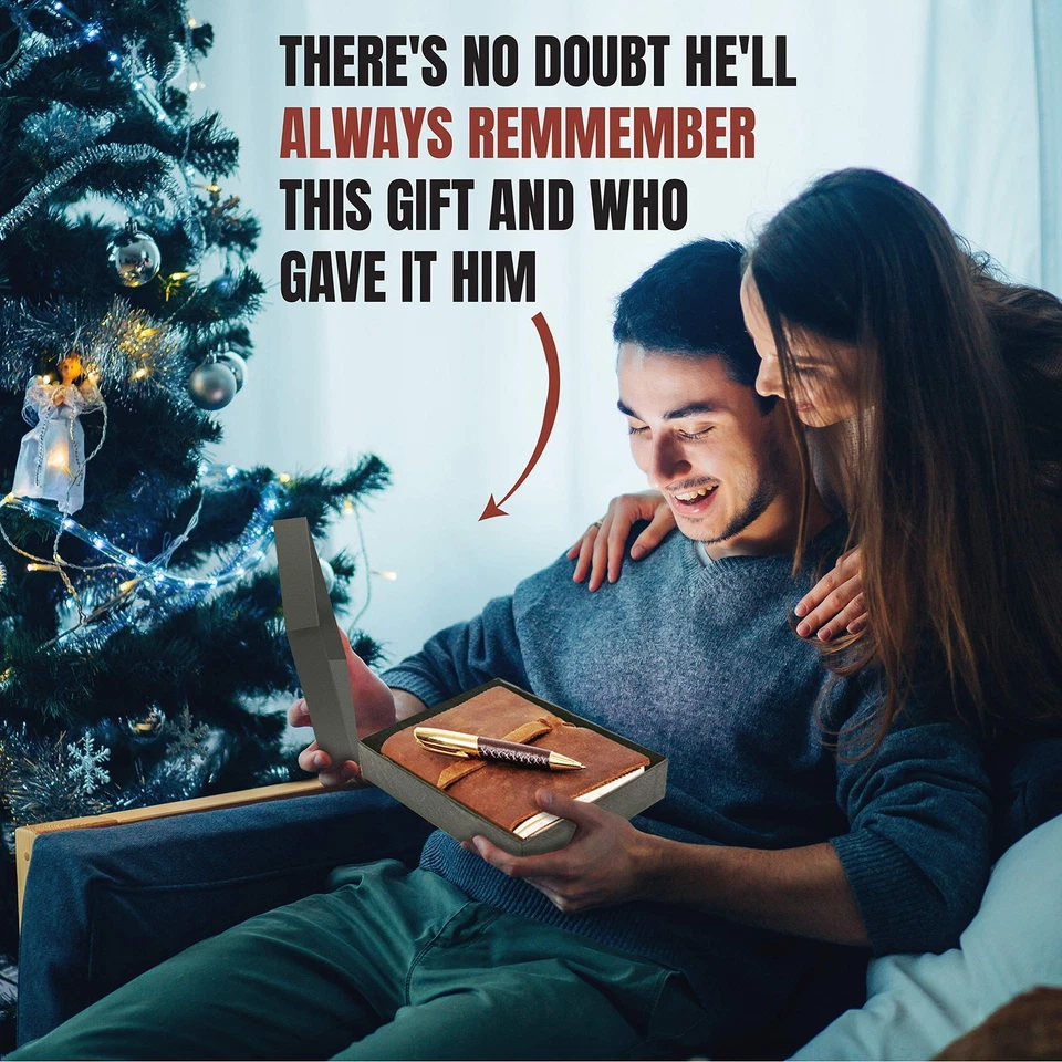 Premium Leatherbound Writing Journal Set: Real Authentic Antique Style & Hand... - Image 3 of 4