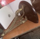 VTG Bombay Co Hollywood Regency Brass/Faux Black Marble Wall Display Shelf