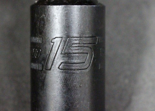 Snap On IPSM15 Impact 15 mm Metric Semi Deep Universal Swivel Socket 6 pt 1/2 dr - Picture 2 of 2