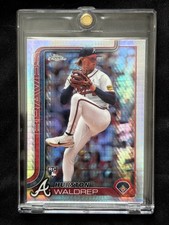 2025 Topps Chrome Hurston Waldrep RC #90 Hyper Prism Refractor Atlanta Braves