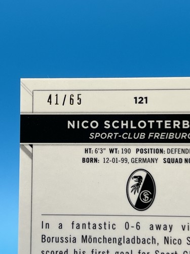 Nico Schlotterbeck 6x Topps #’d Auto Lot /25, /30, /30, /50, /65, /125 - Bild 16 von 16