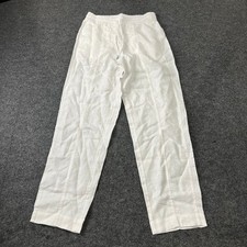 ATHLETA Retreat High Rise Linen Ankle Pants Women's Size ST White
