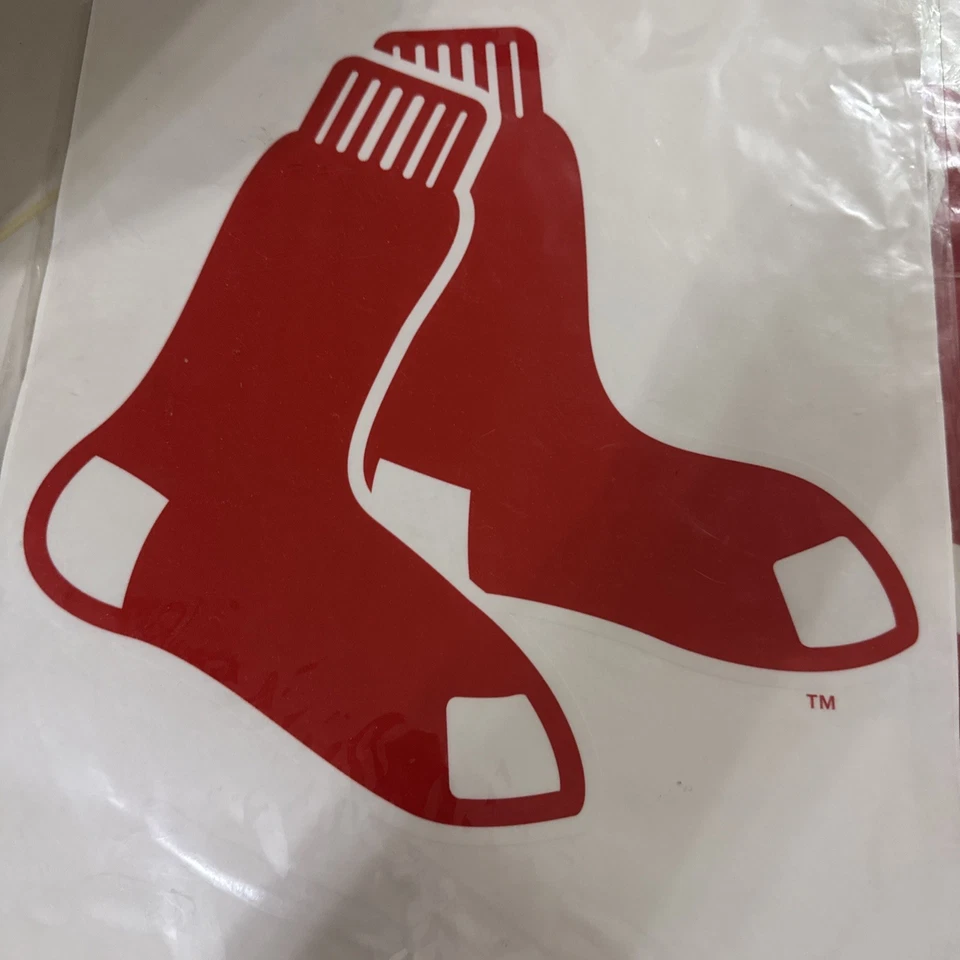 Lote de 2 calcetines colgantes grandes Boston Red Sox MLB 11"" calcomanías con logotipo de equipo multiusos Foto 4 de 4