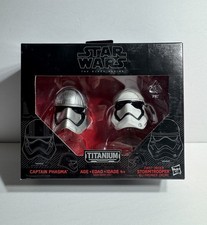 Star Wars Titanium The Black Series Helmets CAPTAIN PHASMA and STORMTROOPER 02