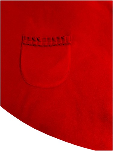 Women’s La Moda Christmas Santa Red Cape Ruffled Collar & Pocket Trim One Size - Picture 5 of 7