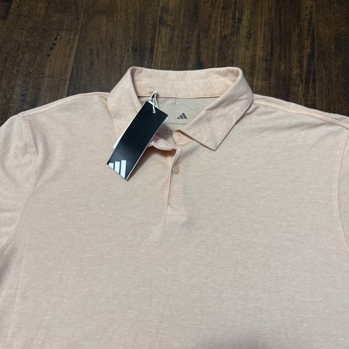 NUEVO CON ETIQUETAS Adidas Go-To Polo Golf Polo Cuello en Polvo JJ1721 Para hombres Talla Grande. B4 - Imagen 6 de 8
