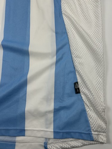 Adidas Men’s SZ L VTG Argentina Mesh Soccer Y2K Blank Jersey Light Blue - Picture 4 of 7