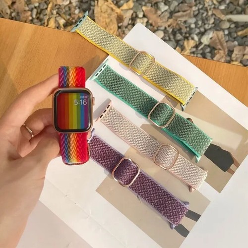 Adjustable Nylon Scrunchie Strap for Apple Watch Series 48 - Picture 5 of 61