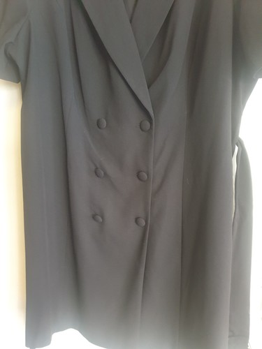 Ladies Plus Size Simply Be Double Breasted Belted Shirt Dress Size 22 Black - Picture 4 of 13
