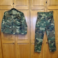 KIDS JR G.I. WOODLAND CAMO BDU 2PC SET ARMY BOYS CAMO YOUTH SIZE 18
