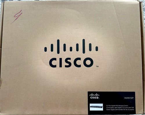 Conmutador de escritorio Cisco (SG300-52P-K9-NA) 52 puertos - Imagen 1 de 4