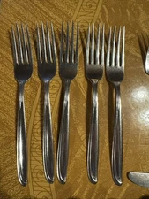 Vintage Oneida Art Deco Stainless Steel Flatware Lot Of 22