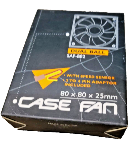 GENUINE 12V COOLER MASTER Case Fan SAF-B82, SAFB82 Fan 80x80x25mm (Brand New) - Picture 2 of 5