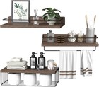 PopiShelves 22.5" Floating Bathroom Shelves Set of 3 with Basket #R017