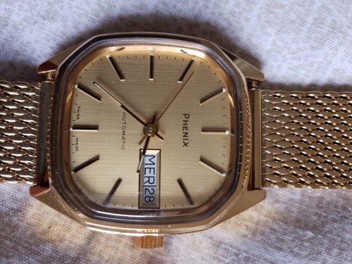 Rare Vintage Phenix By Vulcain Automatic Uhr 70er Jahre Swiss 21 Jewel Automatic