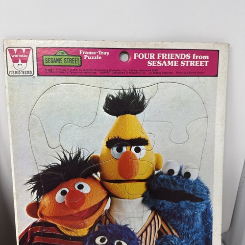 Vintage Whitman Sesame Street Kids Puzzle 4 Count - Picture 8 of 9