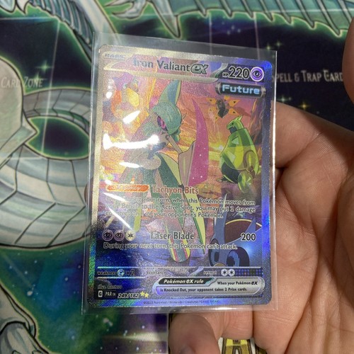 Pokémon TCG Iron Valiant EX Paradox Rift 249/182 Special Illustration Rare NM - Bild 3 von 24