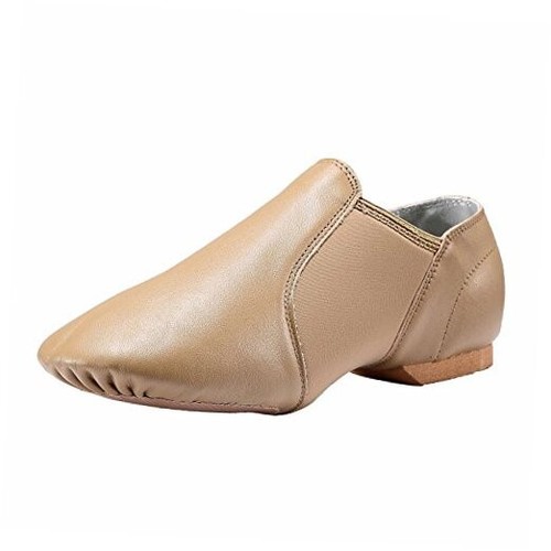  Women's Leather Upper Slip-on Jazz Shoe 8 Women/7.5 Men Brown - Picture 1 of 7