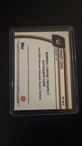 2024 Bowman Cromo Università Fucsia Rifrattore Brady Cook Auto /150 Mizzou - Foto 2 di 2
