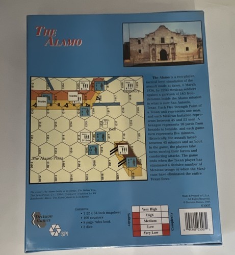 The Alamo, March 6, 1836. Decision Games New In Shrink Wrapped Box 1995 - Picture 6 of 10