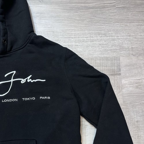 Vintage Sean John Hoodie Mens Large Black Logo Fleece Pullover Hip Hop 90s Y2K - Picture 4 of 9