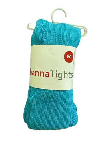 Neu mit Etikett Hanna Anderson Mädchen Strumpfhose 80 aquablau Vintage - Bild 1 von 2