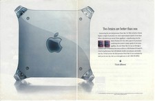 2000 Apple Computer Dual Processor Power Mac G4 Two Brains Vtg Print Ad/Poster