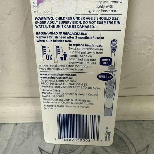 Arm & Hammer Spinbrush Pro Series Medium Borsten 2 Ersatzbürstenköpfe - Bild 7 von 7