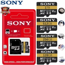 Sony Micro SD Card 2TB 1TB 512GB 256GB TF Memory U3 V30 4K for Phone Camera Pc