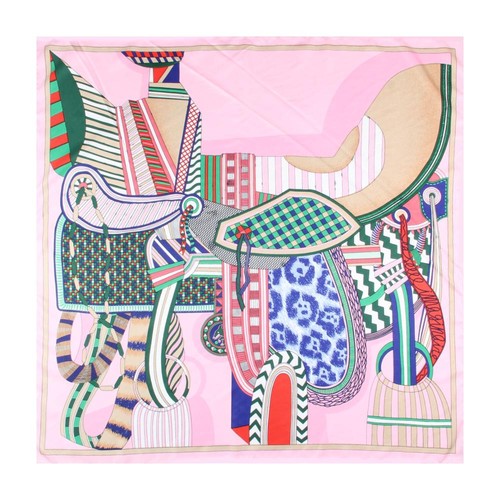 Handgerollter Twill Seidentuch Damen 3 Giraffen Quadrat Schals Halstuch Bandana Hijab - Bild 34 von 46