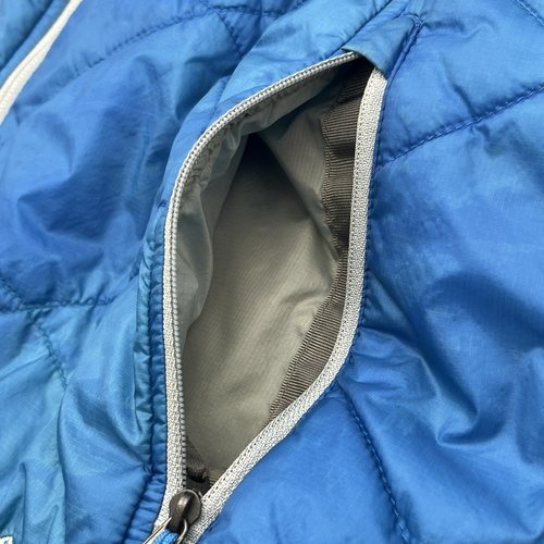 LL Bean Windbreaker Jacket Womens Large Teal Blue Hooded PrimaLoft Made in USA - Picture 5 of 13