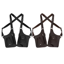 Adjustable Anti-Theft Underarm Shoulder Bag PU Leather Wallet Holster Bag