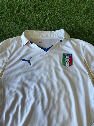 Camiseta deportiva de visitante Puma Italia 2010 - blanca para hombre - Imagen 2 de 6