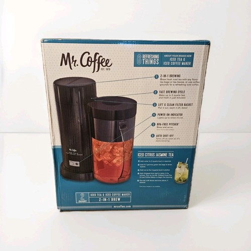 Mr. Coffee TM1-BLK 2 Qt Iced Tea & Iced Coffee Maker Black New in Open Box - Picture 3 of 7