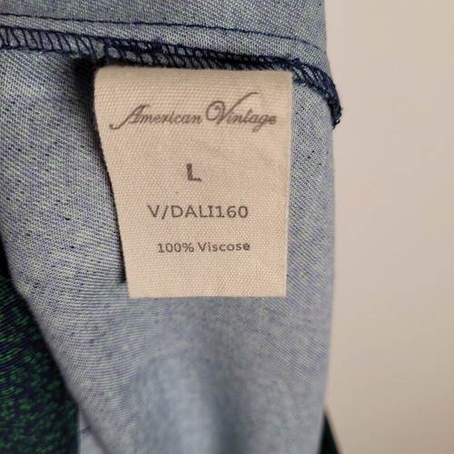 Pantalón Americano Vintage Azul Verde Grande 12 Estampado Floral Plisado Frontal Nuevo con Etiquetas - Imagen 10 de 11