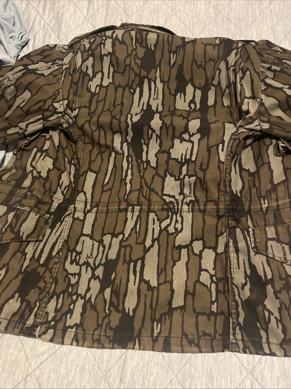Vintage Tree Bark Jacket Mens Medium Camouflage M… - image 16