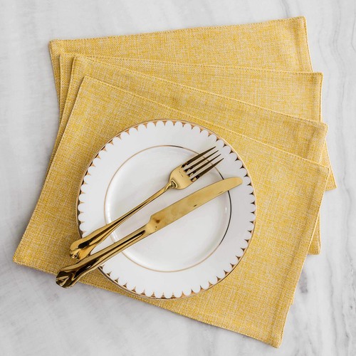 Home Brilliant Dining Placemats Set of 6 Heat Resistant Dining Table Place Ma... - Picture 6 of 7