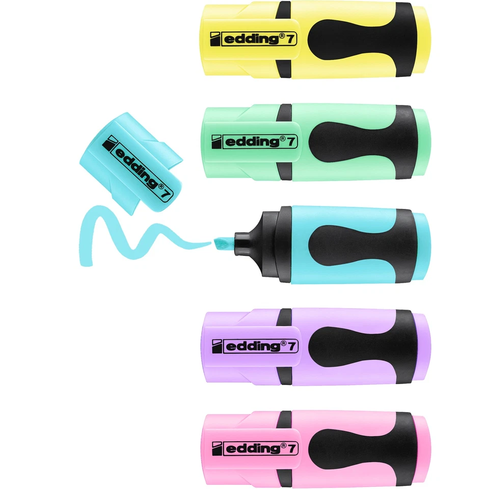 Edding 7 Textmarker Mini 5 Highlighter in Pastellfarben sortiert 1-3mm - Bild 2 von 2