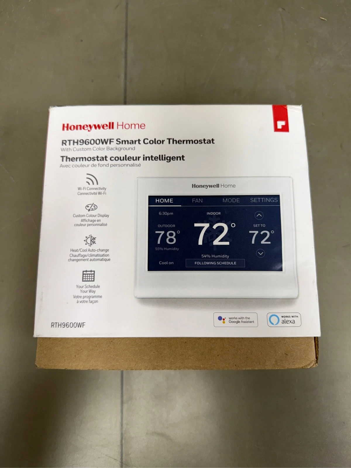 Honeywell Home RTH9600WF Smart Color Thermostat Energy Star Wi-Fi Programmable 1