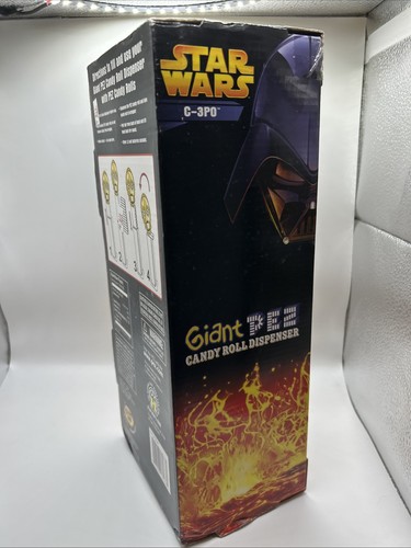 🔥STAR WARS C-3PO Dispenser rotolo di caramelle gigante PEZ, musicale, 2005 nuovo con scatola!🔥 - Foto 7 di 9