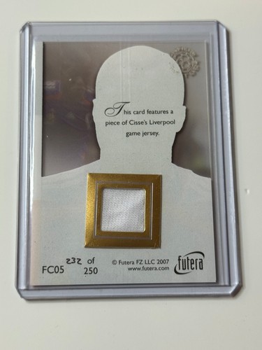 2007 Futera World Football Clear Memocell Relic #05 Djibril Cisse 232/250 - Picture 2 of 2